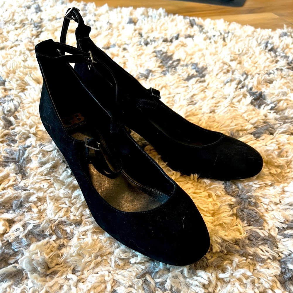 Gianni Bini Black Suede Ankle Pumps Size 10